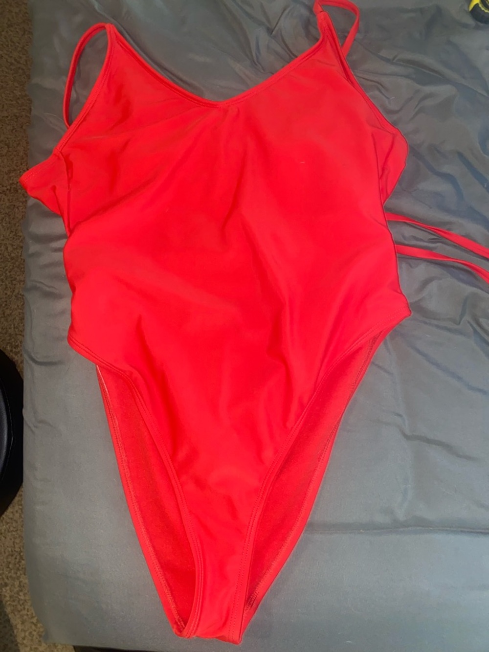 wild fable Bright Red Sleeveless Bodysuit